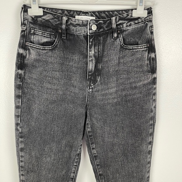PACSUN Black Acid Wash Mom jean Hi-Rise Ankle Denim Women Size 28 - Picture 3 of 12